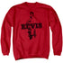 ELVIS PRESLEY/JAMMING - ADULT CREWNECK SWEATSHIRT - RED