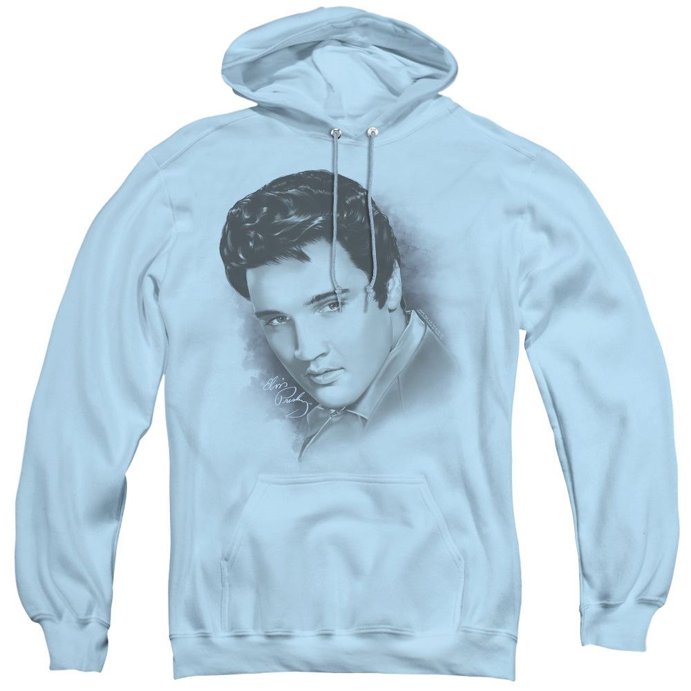 ELVIS PRESLEY/DREAMY - ADULT PULLOVER HOODIE - LIGHT BLUE