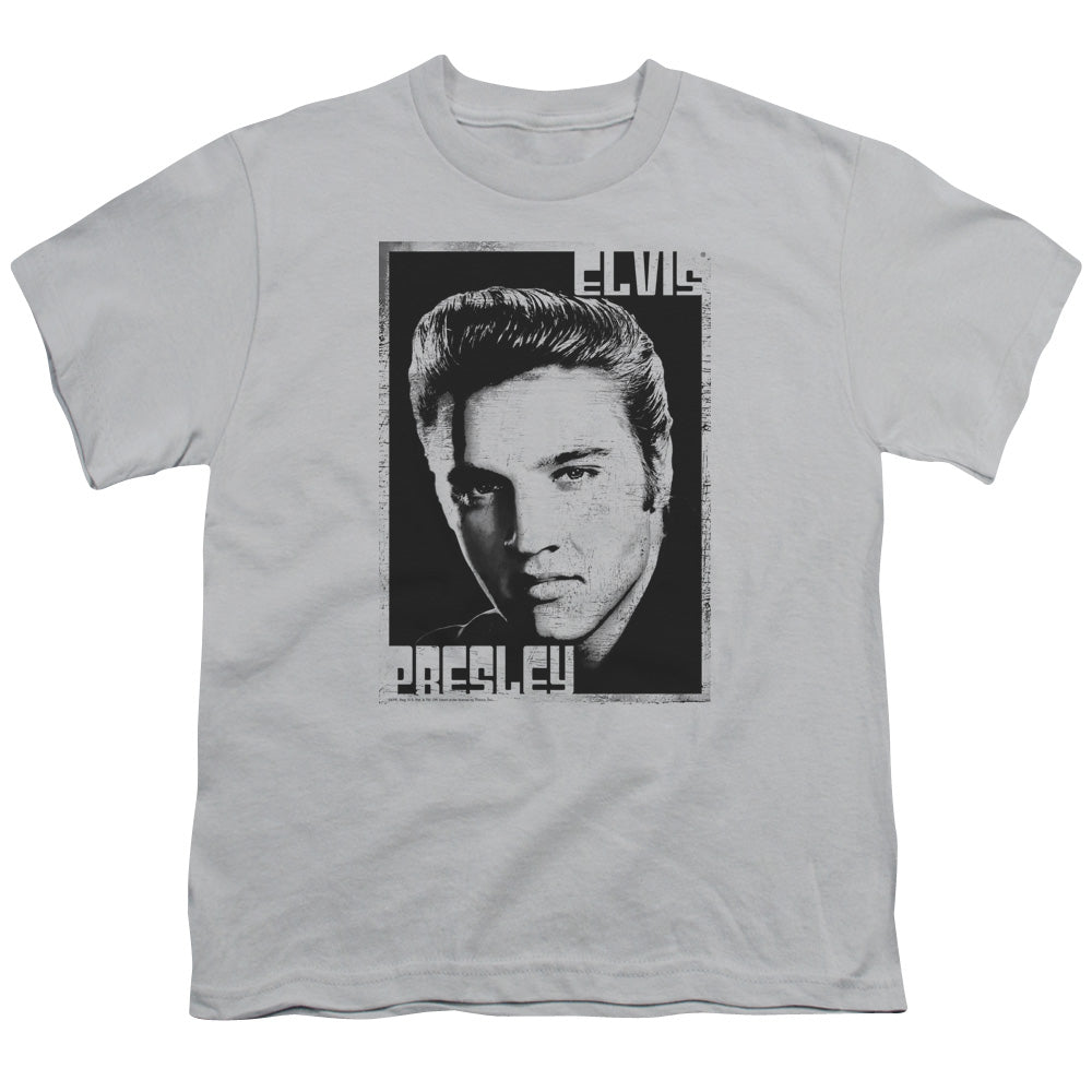 ELVIS PRESLEY/GRAPHIC PORTRAIT - S/S YOUTH 18/1 - SILVER