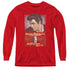 ELVIS PRESLEY/JAILHOUSE ROCK POSTER - YOUTH LONG SLEEVE TEE - RED