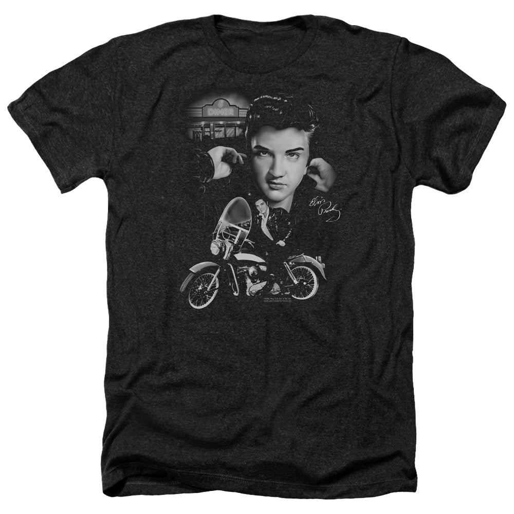 ELVIS PRESLEY/THE KING RIDES AGAIN - ADULT HEATHER - BLACK