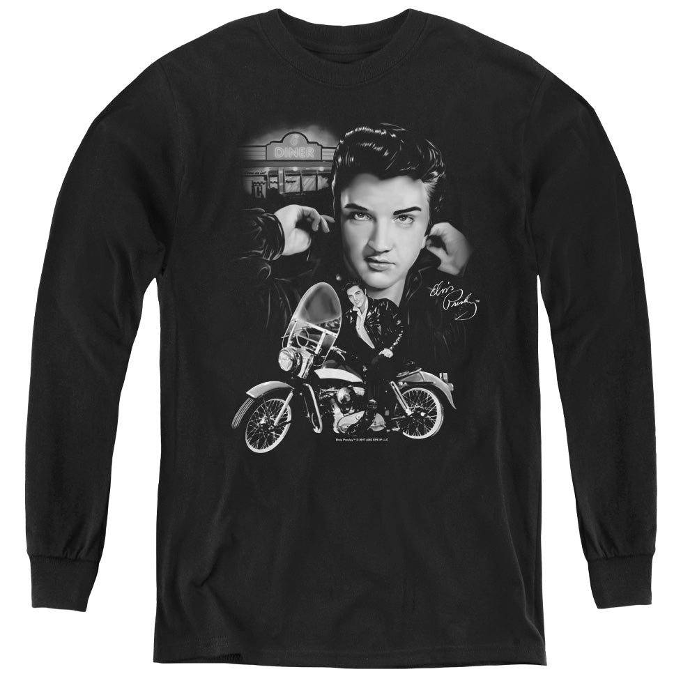 ELVIS PRESLEY/THE KING RIDES AGAIN - YOUTH LONG SLEEVE TEE - BLACK