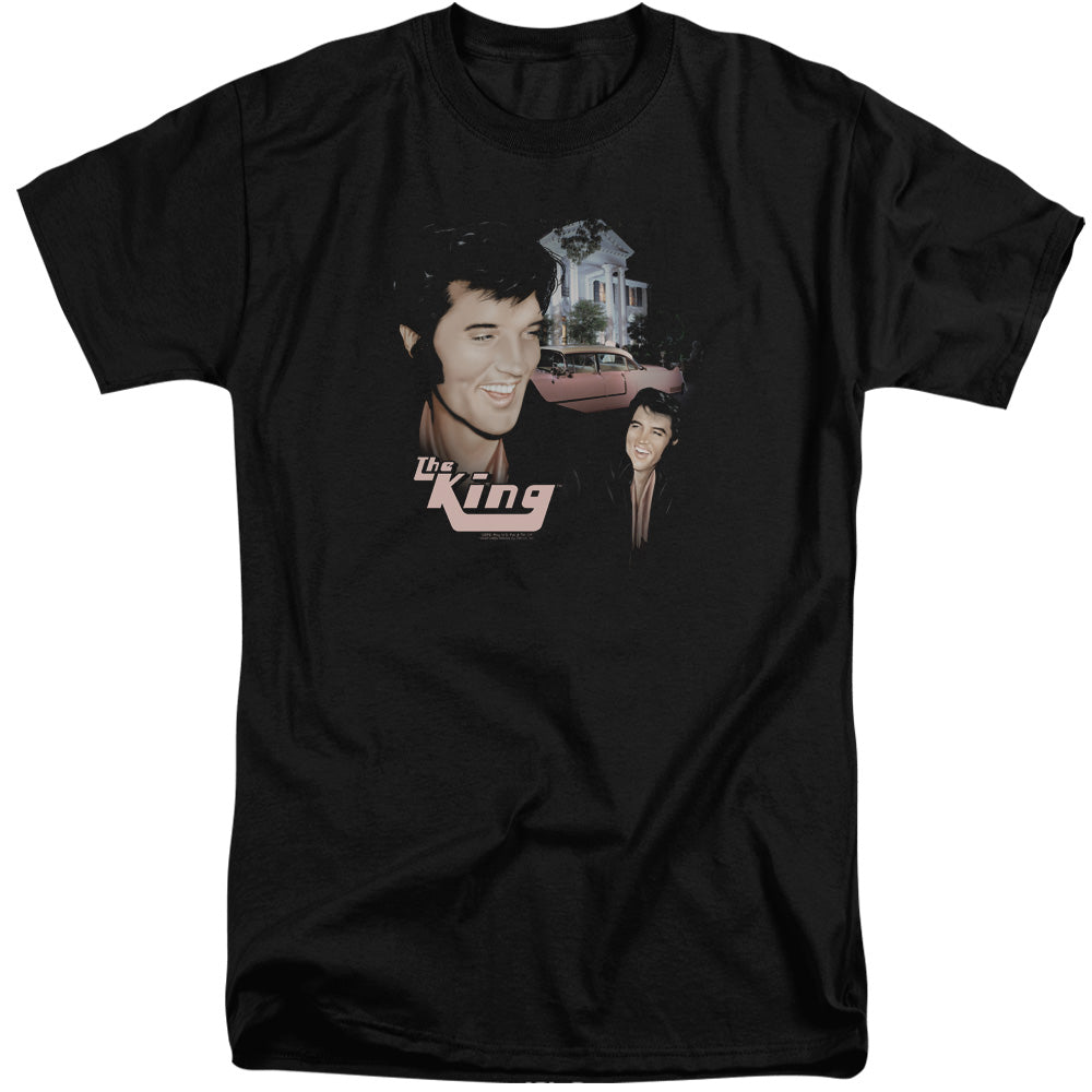 ELVIS PRESLEY/HOME SWEET HOME - S/S ADULT TALL 18/1 - BLACK
