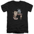 ELVIS PRESLEY/HOME SWEET HOME - S/S ADULT V-NECK 30/1 - BLACK