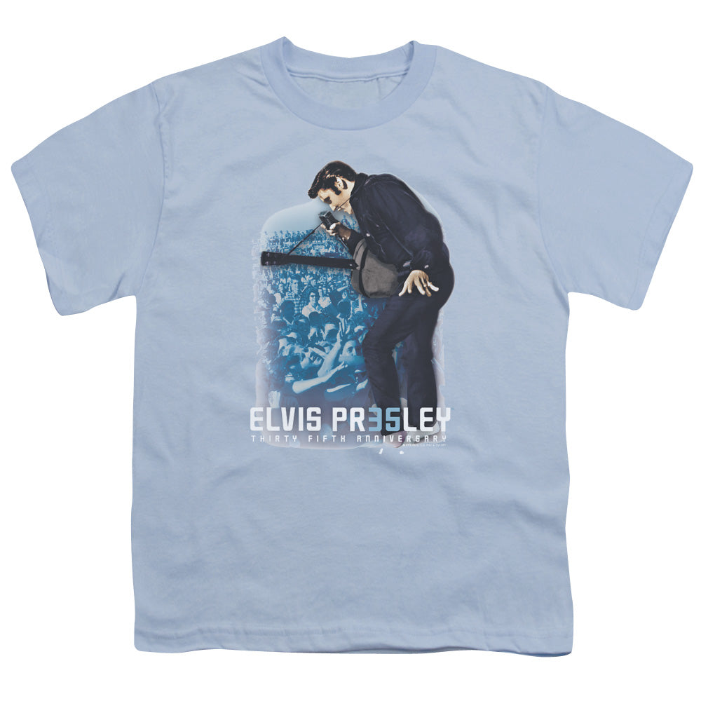 ELVIS PRESLEY/35TH ANNIVERSARY 3 - S/S YOUTH 18/1 - LIGHT BLUE