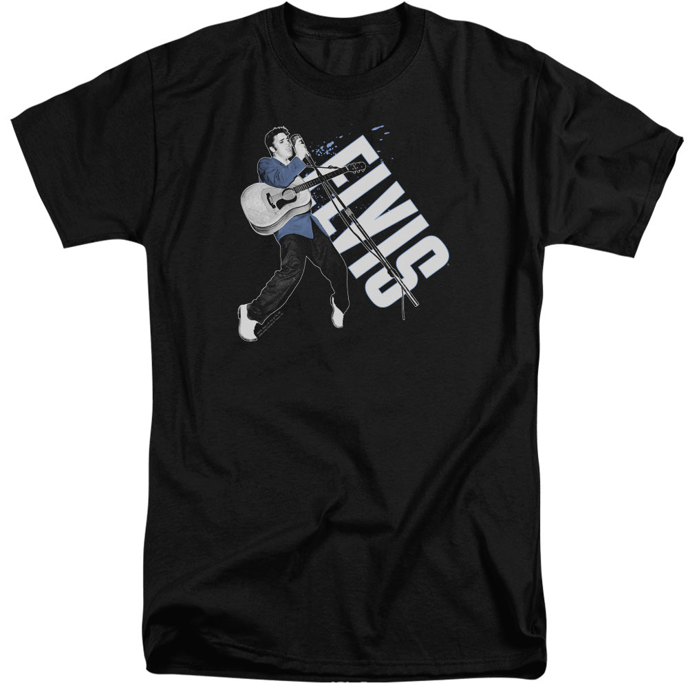 ELVIS PRESLEY/ON HIS TOES - S/S ADULT TALL 18/1 - BLACK