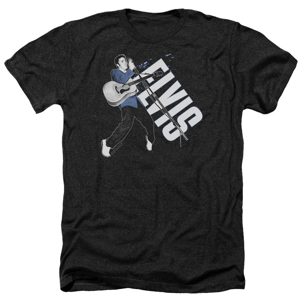 ELVIS PRESLEY/ON HIS TOES - ADULT HEATHER - BLACK