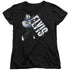 ELVIS PRESLEY/ON HIS TOES - S/S WOMENS TEE - BLACK