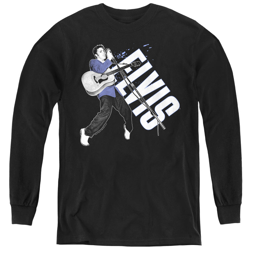 ELVIS PRESLEY/ON HIS TOES - YOUTH LONG SLEEVE TEE - BLACK