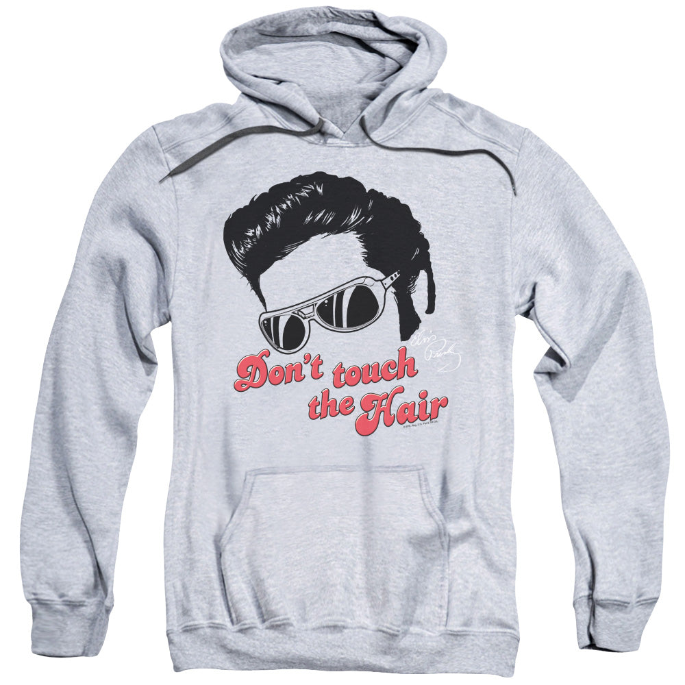 ELVIS PRESLEY/DON&#39;T TOUCH THE HAIR 2 - ADULT PULLOVER HOODIE - ATHLETIC HEATHER
