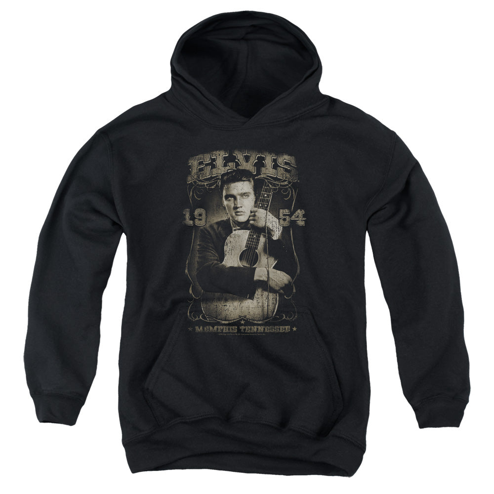 ELVIS PRESLEY/1954 - YOUTH PULLOVER HOODIE - BLACK