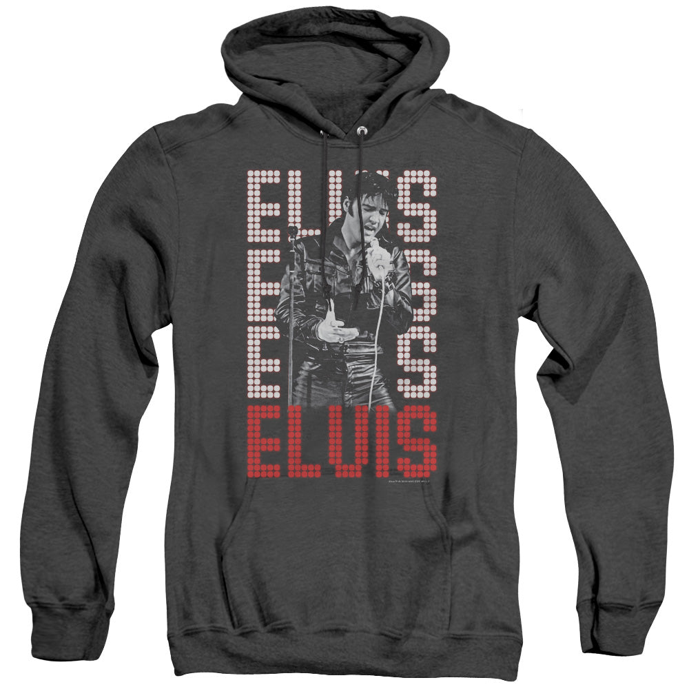 ELVIS PRESLEY/1968 - ADULT HEATHER HOODIE - BLACK
