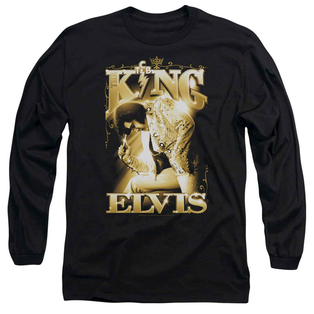ELVIS PRESLEY/THE KING - L/S ADULT 18/1 - BLACK