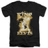 ELVIS PRESLEY/THE KING - S/S ADULT V-NECK 30/1 - BLACK