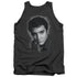 ELVIS PRESLEY/GREY PORTRAIT - ADULT TANK - CHARCOAL