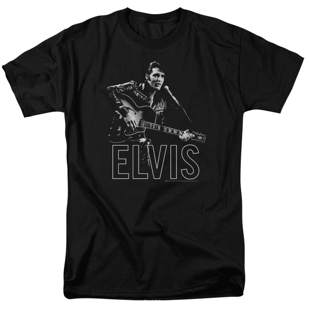 ELVIS PRESLEY/GUITAR IN HAND - S/S ADULT 18/1 - BLACK