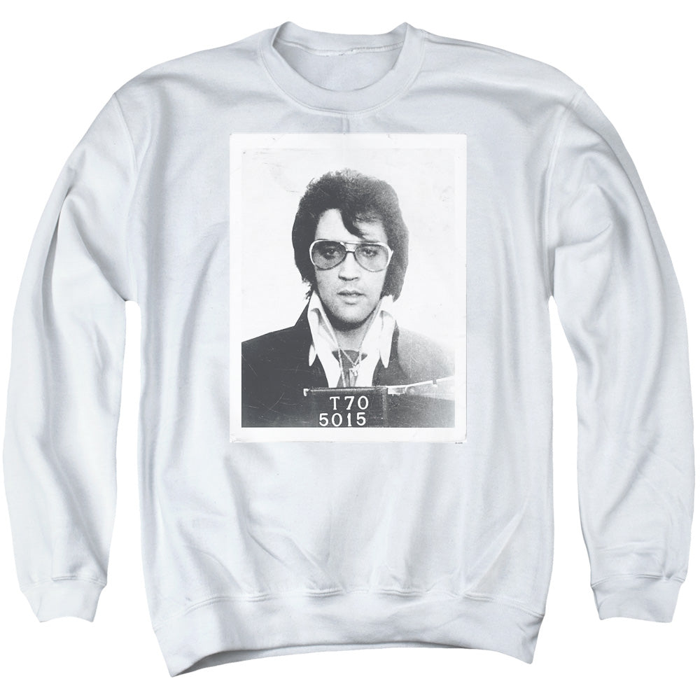 ELVIS PRESLEY/FRAMED - ADULT CREWNECK SWEATSHIRT - WHITE