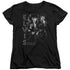 ELVIS PRESLEY/LEATHERED - S/S WOMENS TEE - BLACK