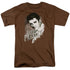 ELVIS PRESLEY/RUGGED ELVIS - S/S ADULT 18/1 - COFFEE