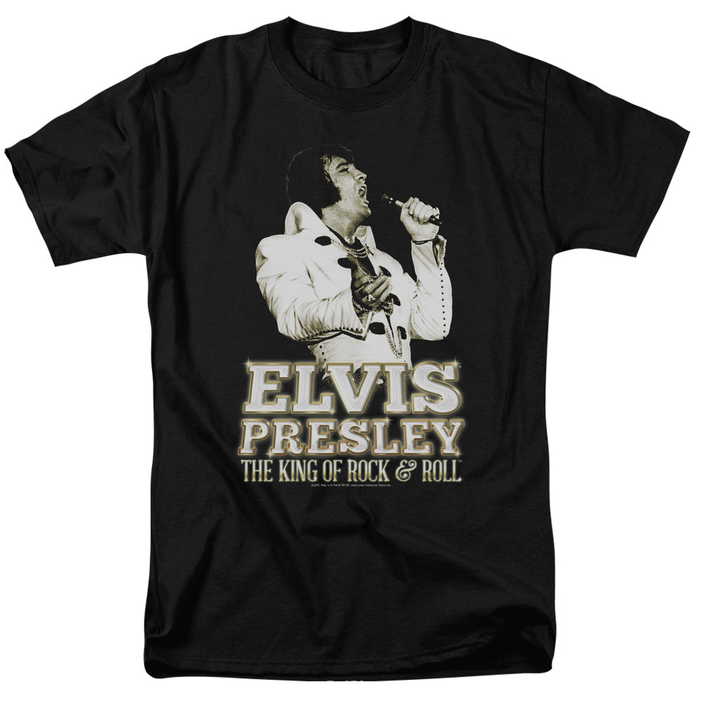 ELVIS PRESLEY/GOLDEN - S/S ADULT 18/1 - BLACK