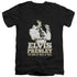 ELVIS PRESLEY/GOLDEN - S/S ADULT V-NECK 30/1 - BLACK