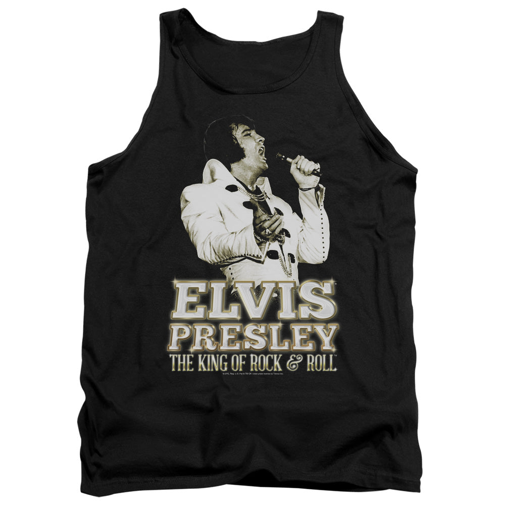 ELVIS PRESLEY/GOLDEN - ADULT TANK - BLACK