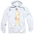 ELVIS PRESLEY/GOLD LAME SUIT - ADULT PULLOVER HOODIE - WHITE