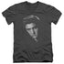 ELVIS PRESLEY/AMERICAN IDOL - S/S ADULT V-NECK 30/1 - CHARCOAL