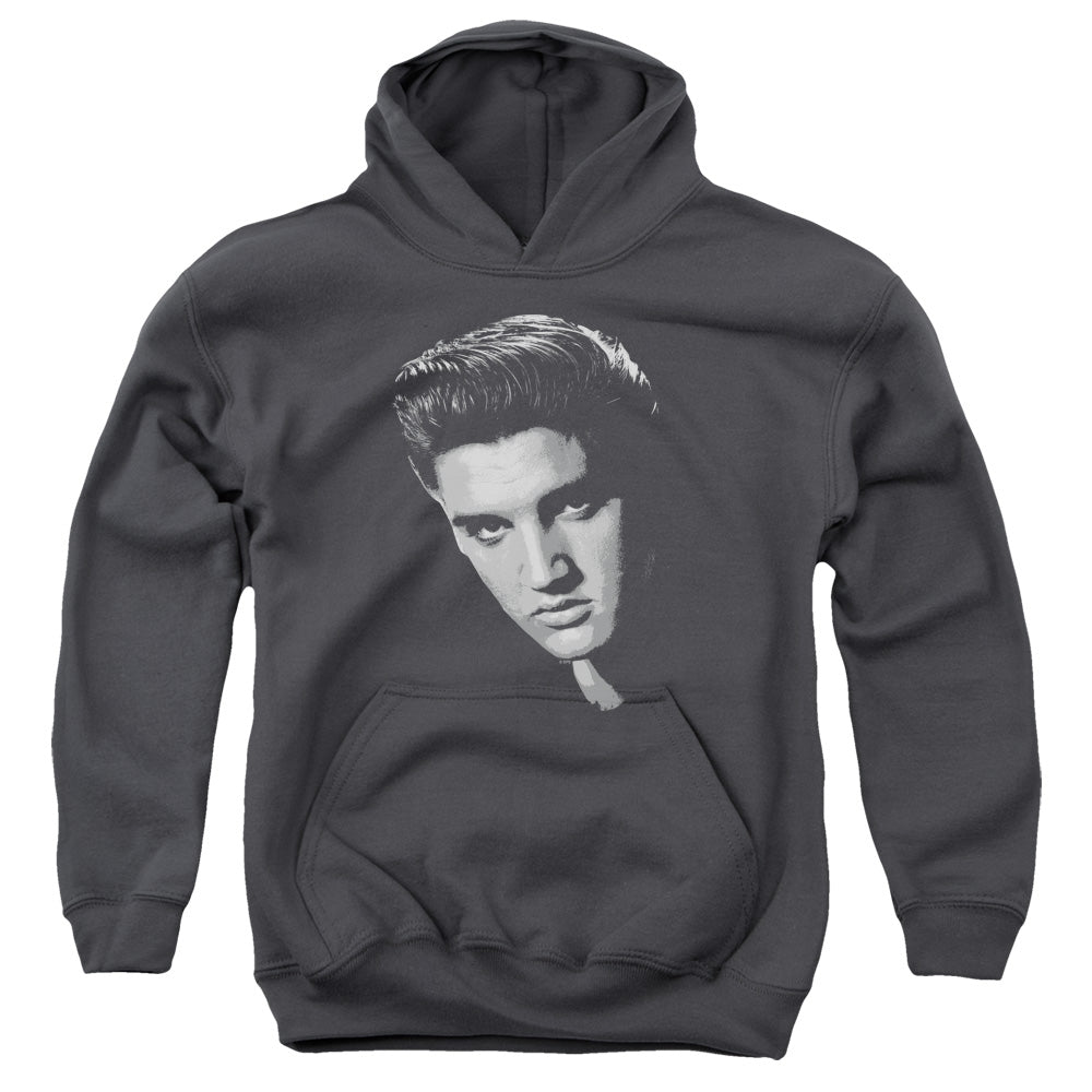 ELVIS PRESLEY/AMERICAN IDOL - YOUTH PULLOVER HOODIE - CHARCOAL