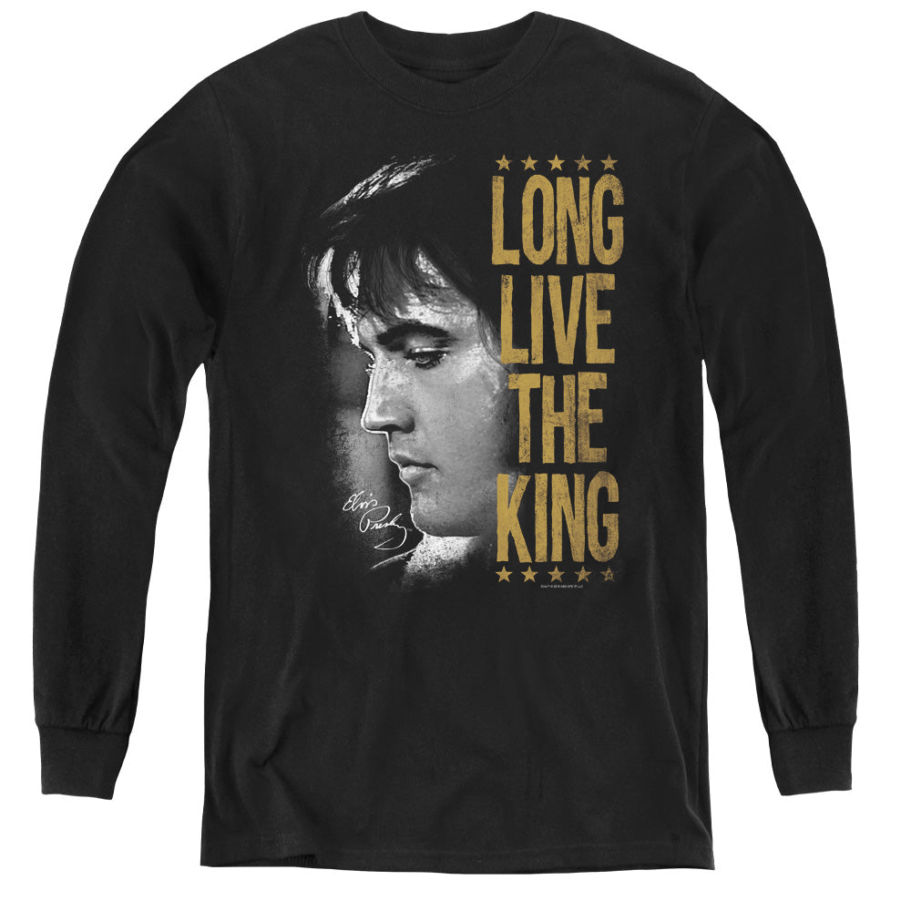 ELVIS PRESLEY/LONG LIVE THE KING - YOUTH LONG SLEEVE TEE - BLACK