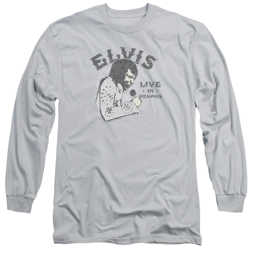 ELVIS PRESLEY/LIVE IN MEMPHIS -  L/S ADULT 18/1  - SILVER