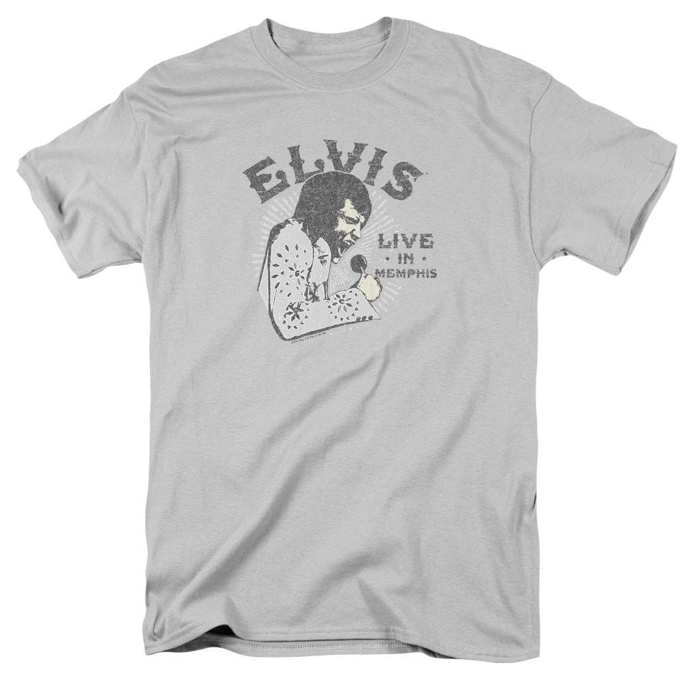 ELVIS PRESLEY/LIVE IN MEMPHIS - S/S ADULT 18/1 - SILVER