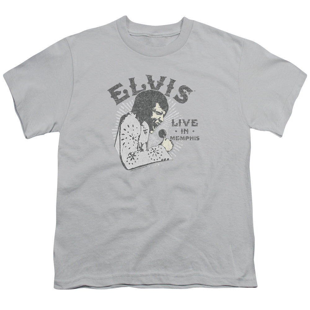ELVIS PRESLEY/LIVE IN MEMPHIS - S/S YOUTH 18/1 - SILVER