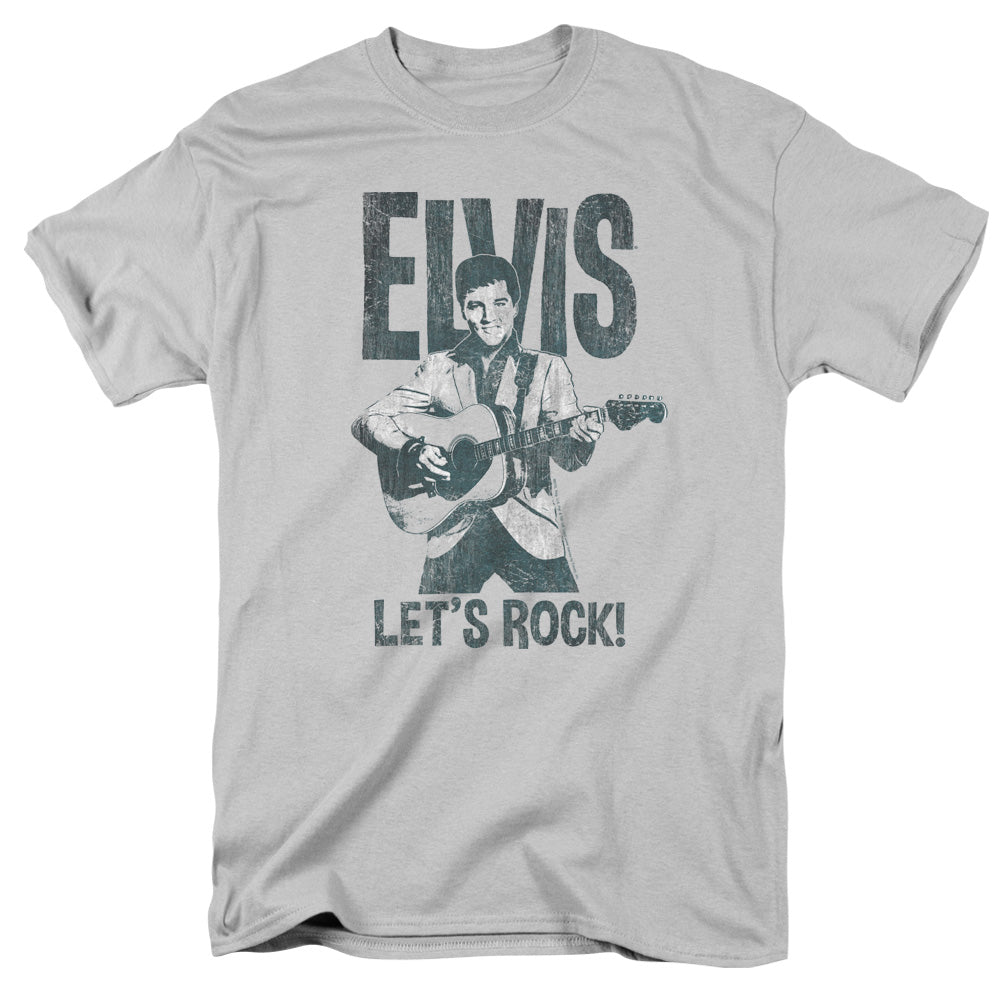 ELVIS PRESLEY/LETS ROCK - S/S ADULT 18/1 - SILVER