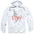 ELVIS PRESLEY/ICONIC POSE - ADULT PULLOVER HOODIE - WHITE