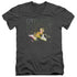 ELVIS PRESLEY/MULTICOLORED - S/S ADULT V-NECK 30/1 - CHARCOAL