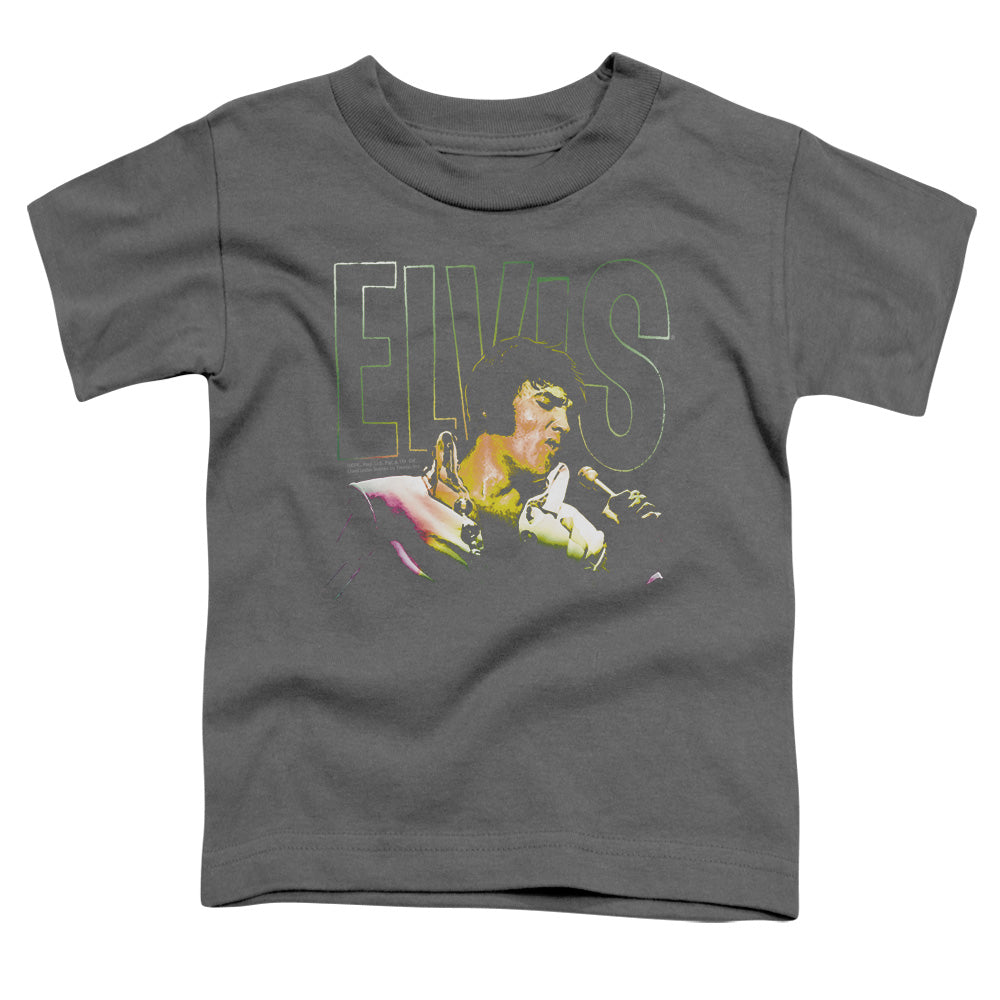 ELVIS PRESLEY/MULTICOLORED - S/S TODDLER TEE - CHARCOAL