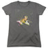 ELVIS PRESLEY/MULTICOLORED - S/S WOMENS TEE - CHARCOAL