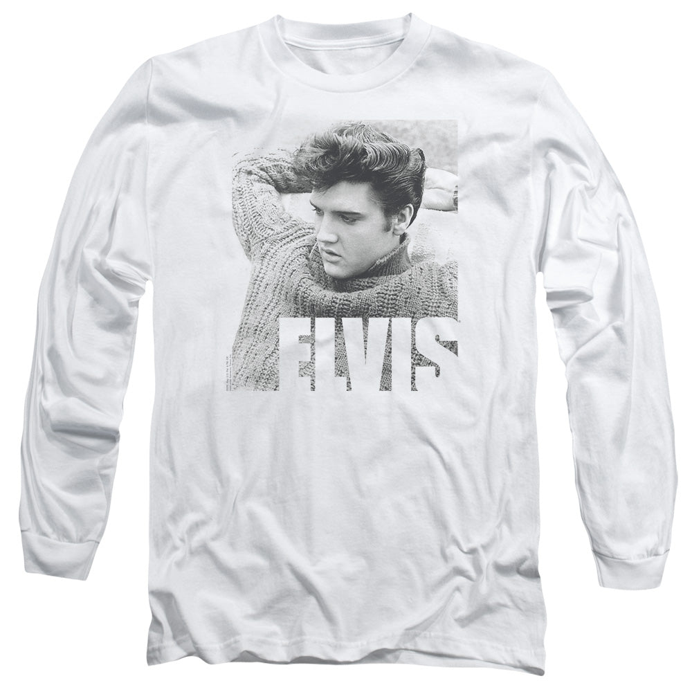 ELVIS PRESLEY/RELAXING -  L/S ADULT 18/1  - WHITE