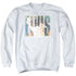 ELVIS PRESLEY/ALOHA KNOCKOUT - ADULT CREWNECK SWEATSHIRT - WHITE