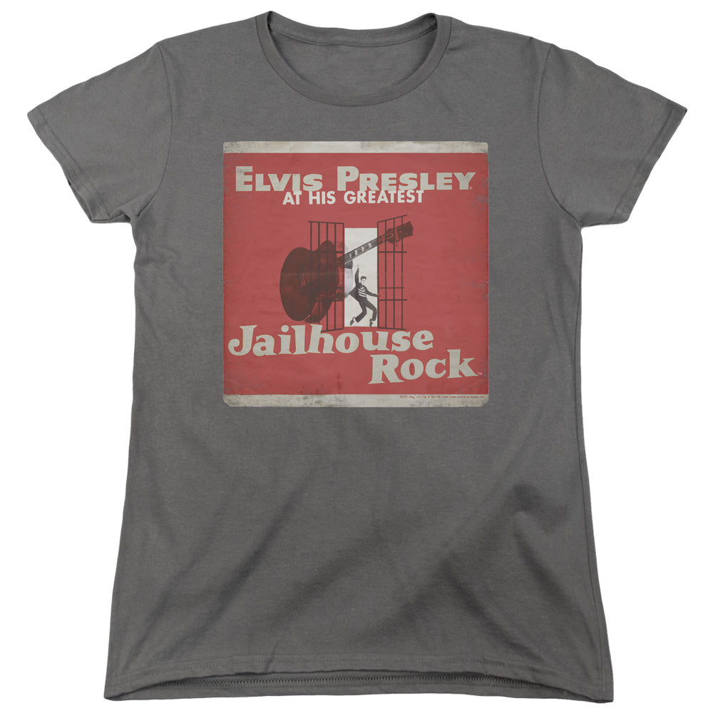 ELVIS PRESLEY/GREATEST - S/S WOMENS TEE - CHARCOAL