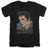 ELVIS PRESLEY/GRAPHIC KING - S/S ADULT V-NECK 30/1 - BLACK
