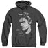 ELVIS PRESLEY/SIMPLE FACE - ADULT HEATHER HOODIE - BLACK