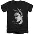 ELVIS PRESLEY/SIMPLE FACE - S/S ADULT V-NECK 30/1 - BLACK