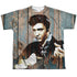 ELVIS PRESLEY/WOODGRAIN (FRONT/BACK PRINT) - S/S YOUTH POLY CREW - MULTI