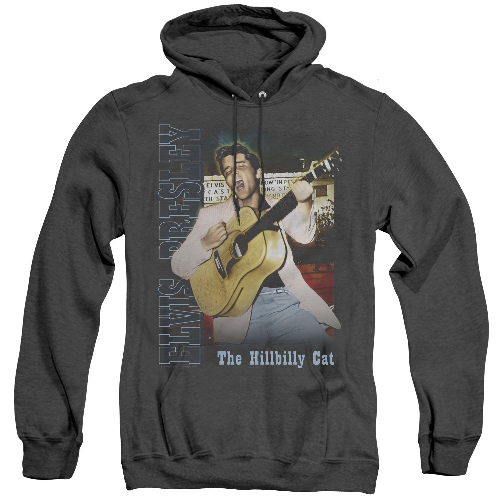 ELVIS PRESLEY/MEMPHIS - ADULT HEATHER HOODIE - BLACK