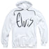 ELVIS PRESLEY/SKETCHY NAME - ADULT PULLOVER HOODIE - WHITE