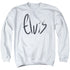 ELVIS PRESLEY/SKETCHY NAME - ADULT CREWNECK SWEATSHIRT - WHITE