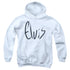 ELVIS PRESLEY/SKETCHY NAME - YOUTH PULLOVER HOODIE - WHITE