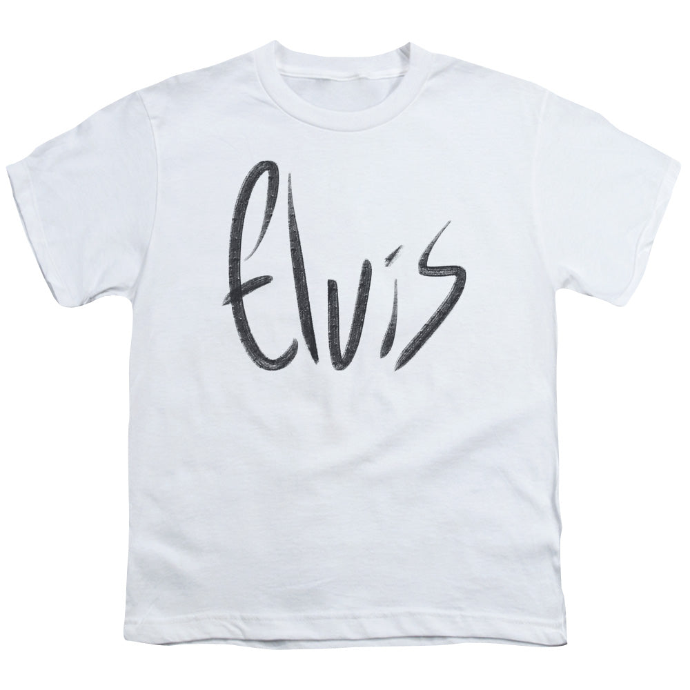 ELVIS PRESLEY/SKETCHY NAME - S/S YOUTH 18/1 - WHITE